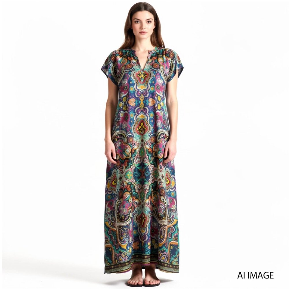 JOHNNY WAS BRIE SILK MAXI DRESS – BRAND NEW!!!